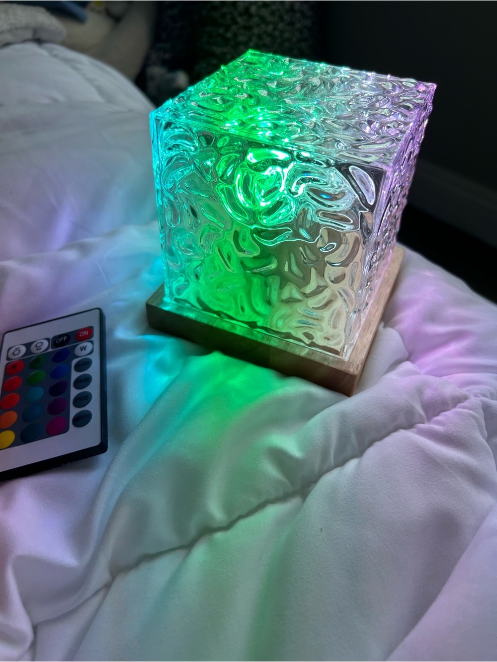 Ocean Ripple Cube Night Light - Picture 3 of 7